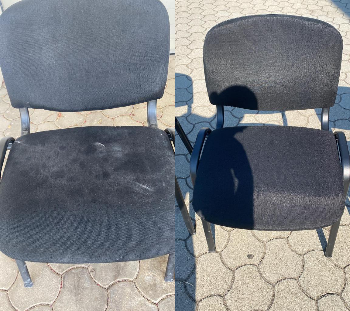 Cleaning of chairs before and after
